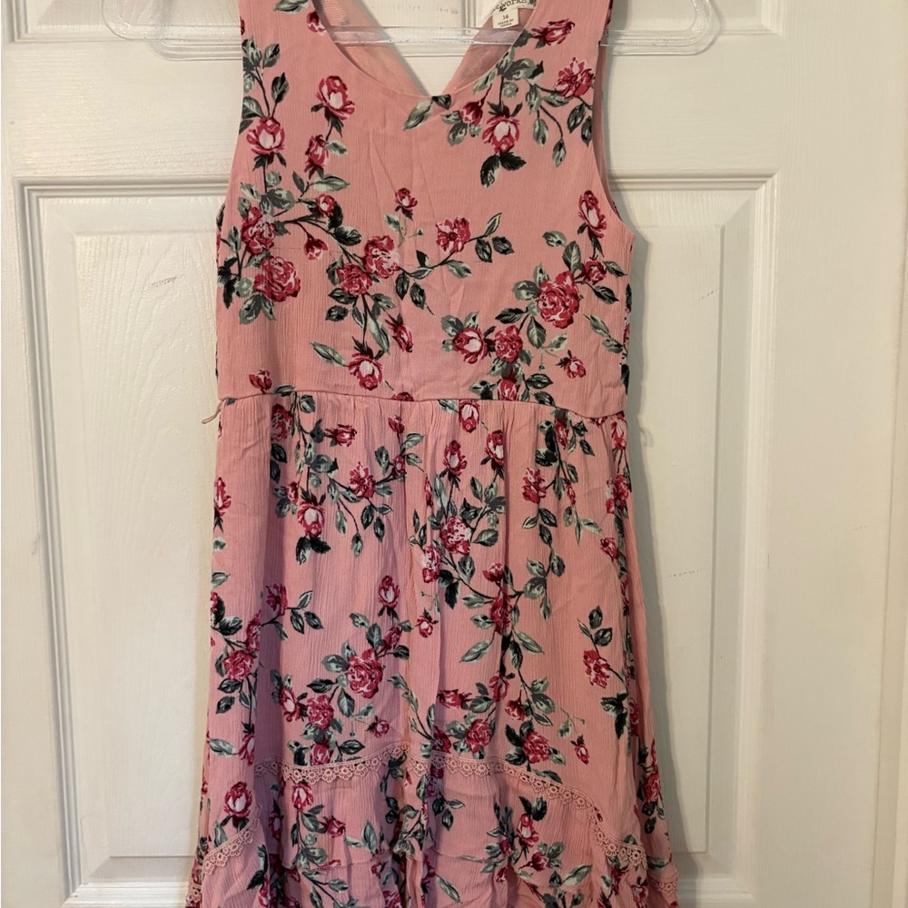 Floral Pink Kids Dress